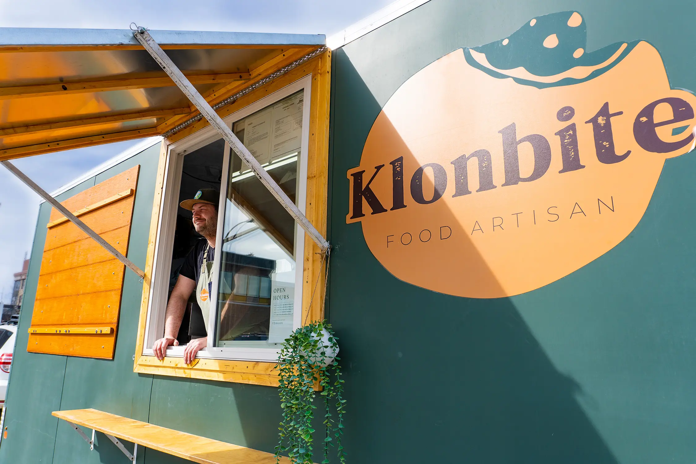 Klonbite food truck close up, fresh made-from-scratch food in Whitehorse